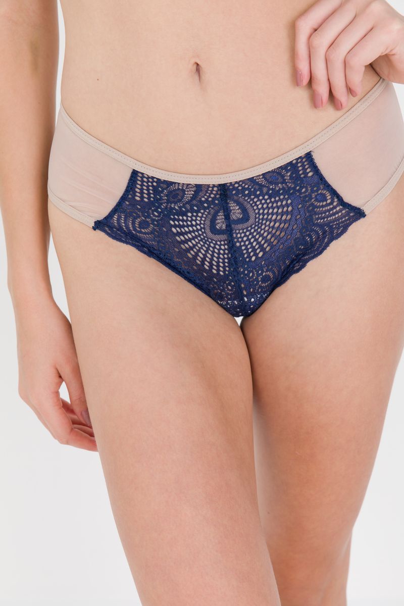 CALCINHA DE RENDA COM TULE LINGERIE Acuo