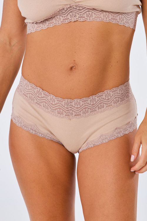 CALCINHA CALEÇON DE ALGODÃO BEGE – ETERNO LINGERIE