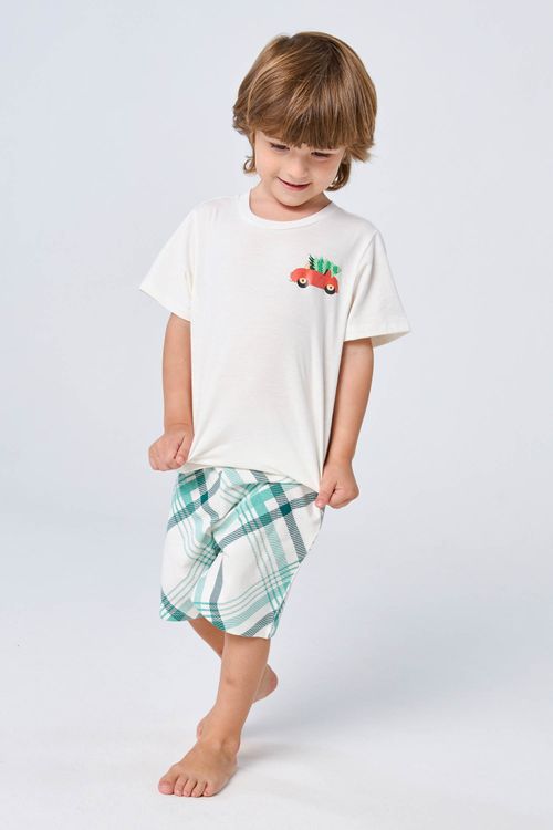 PIJAMA CURTO INFANTIL MENINO DE ALGODÃO - QUEBRA NOZES