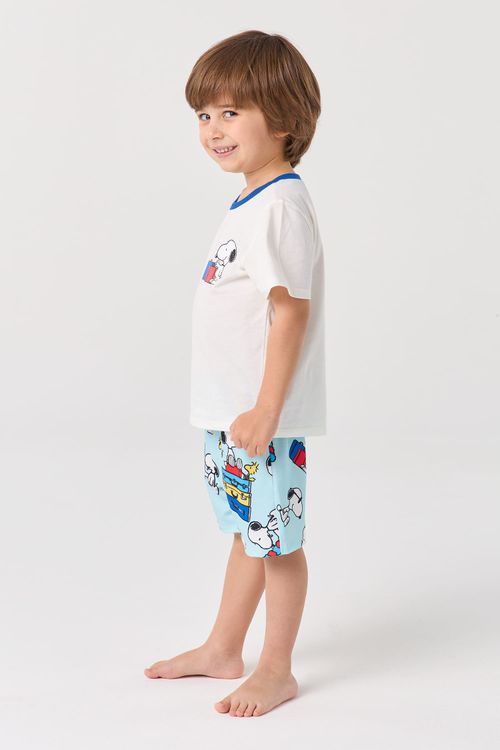 PIJAMA CURTO INFANTIL MENINO - SNOOPY FÉRIAS