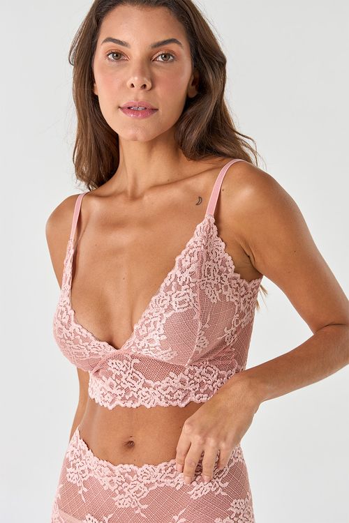 TOP DE RENDA VANILLA - LINGERIE