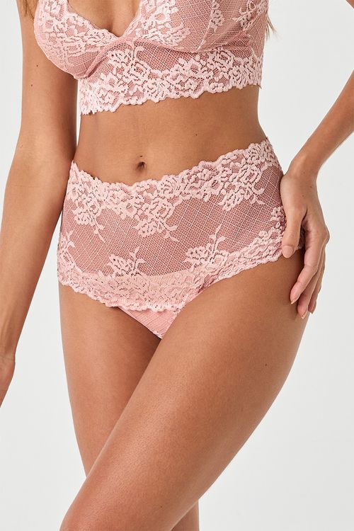 CALCINHA DE RENDA CÓS ALTO VANILLA - LINGERIE