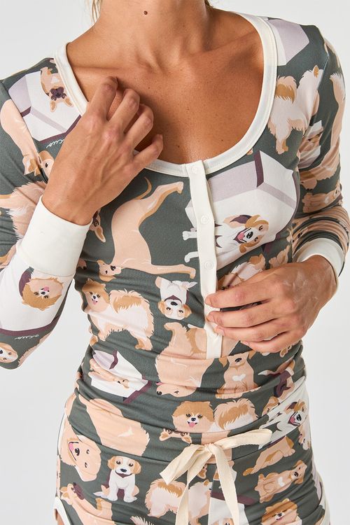 MACAQUINHO FEMININO TOQUE DE PÊSSEGO - DOG FANS