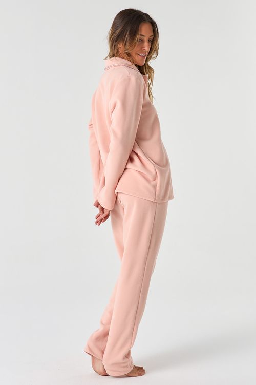 PIJAMA LONGO DE BOTÕES - CLÁSSICOS SOFT VANILLA