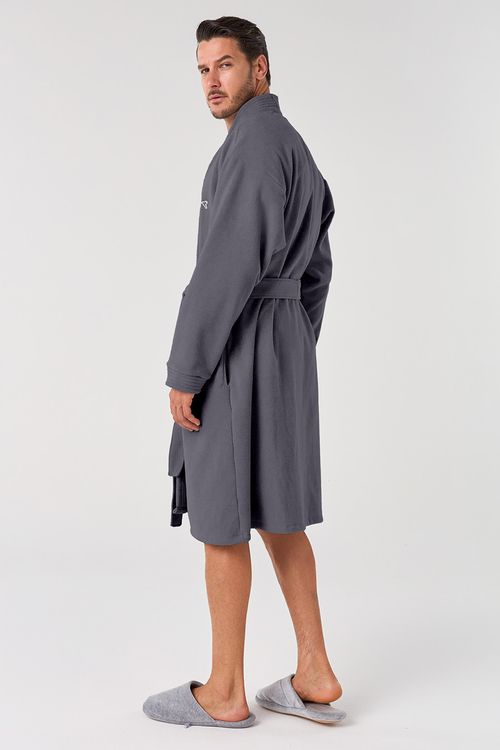 ROBE DE SOFT MASCULINO - CLÁSSICOS SOFT FLUSH CINZA
