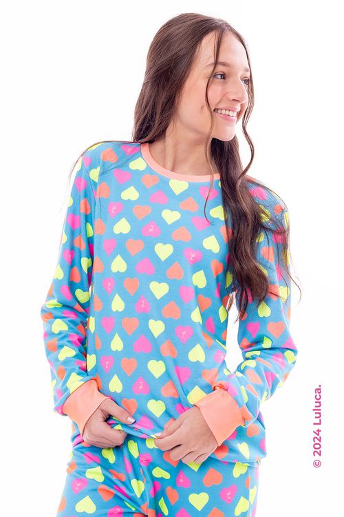 PIJAMA LONGO MOLETINHO PANDALOVER - LULUCA