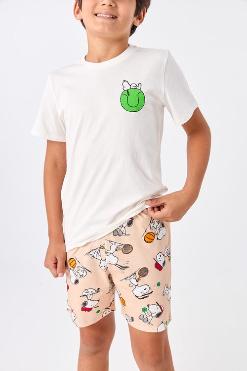 PIJAMA CURTO JUVENIL MENINO - SNOOPY SPORTS