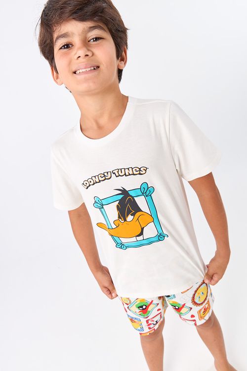 PIJAMA CURTO JUVENIL MENINO - LOONEY TUNES SHOW