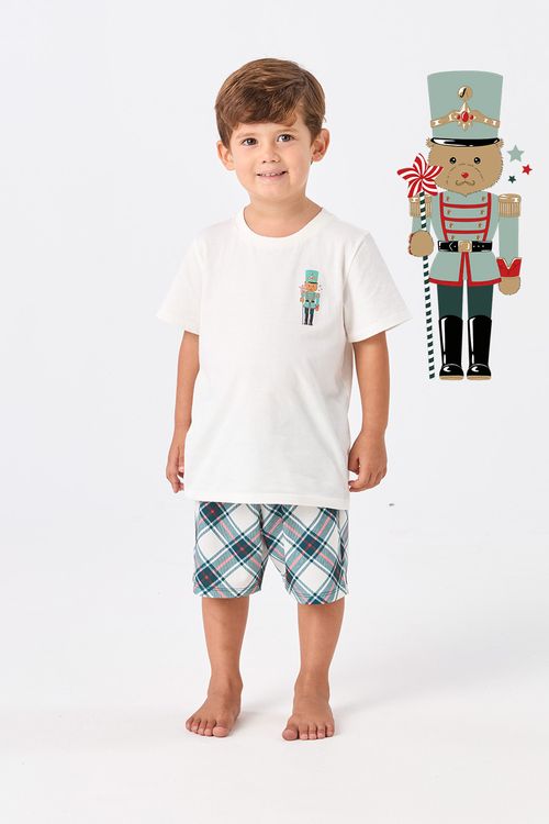 PIJAMA CURTO INFANTIL MENINO - CONTOS DE NATAL