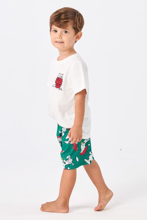 PIJAMA CURTO INFANTIL MENINO - SNOOPY'S BELL