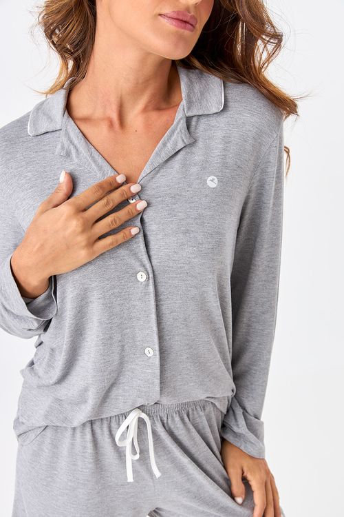 PIJAMA AMERICANO DE VISCOSE - CLÁSSICOS DE VISCOSE MESCLA