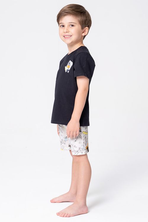 PIJAMA INFANTIL MENINO DE ALGODÃO - LOONEY GERAÇÃO RAIZ