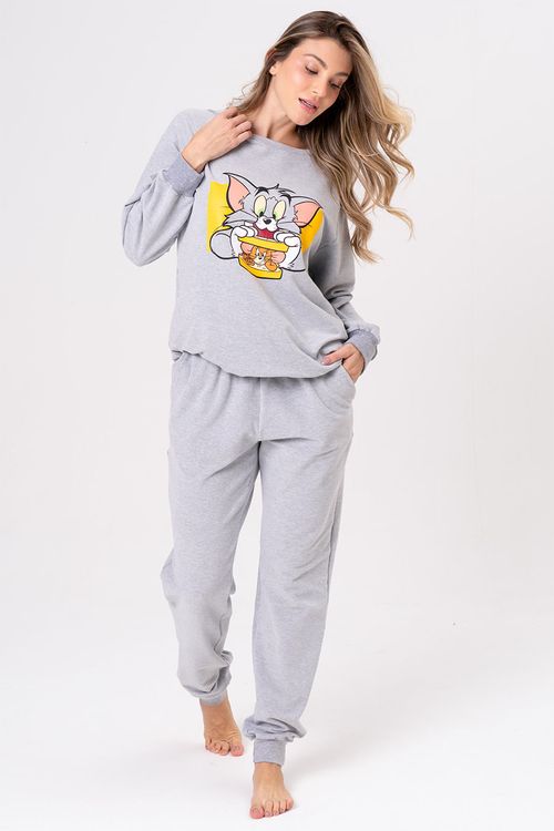 ABRIGO DE MOLETOM FEMININO - DIGA CHEESE - TOM E JERRY
