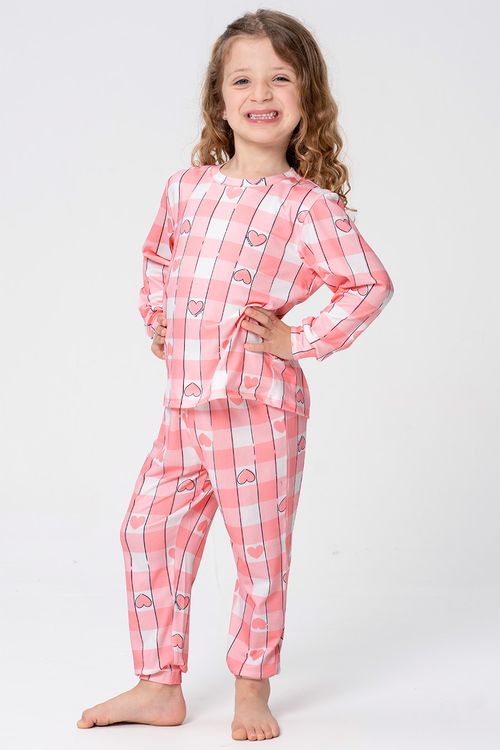 PIJAMA LONGO INFANTIL MENINA TOQUE DE PÊSSEGO - PINKNIC