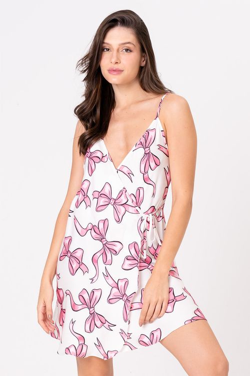 CAMISOLA ACETINADA COM AMARRAÇÃO - ENTRELAÇOS