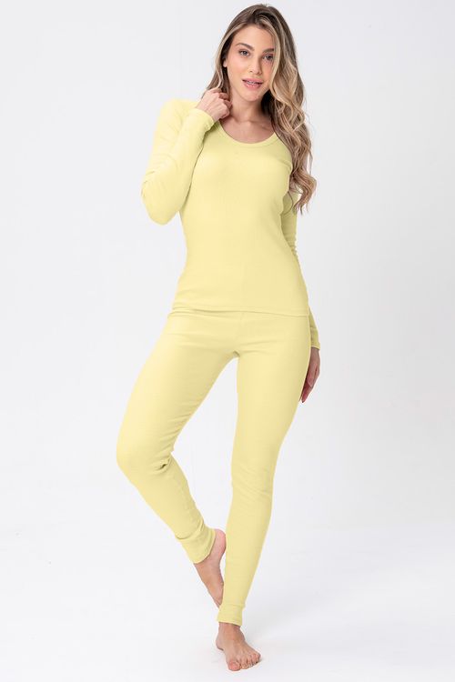 PIJAMA FEMININO DE RIBANA LONGO -CLÁSSICOS CANELADOS