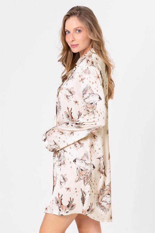 CAMISOLA CHEMISE ACETINADA - SERENA