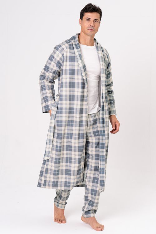 ROBE DE FLANELA XADREZ - GREY