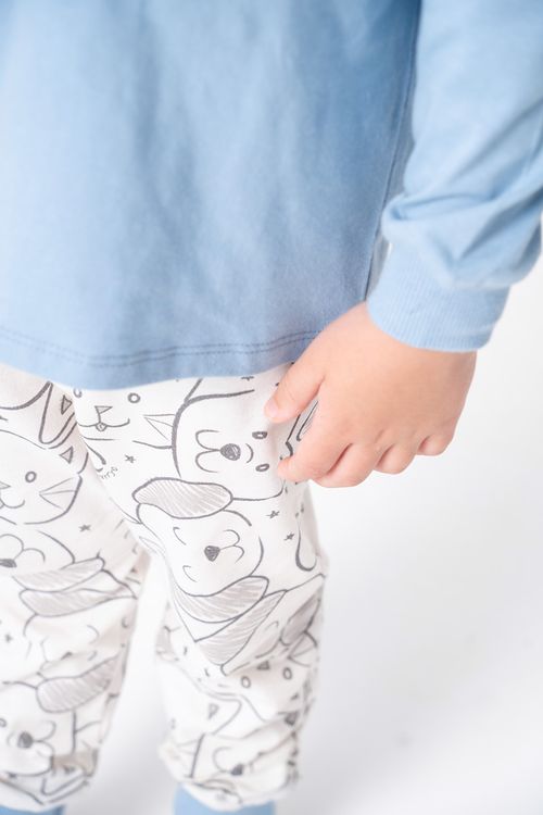 PIJAMA DE MALHA INFANTIL MENINO - PET COLORS