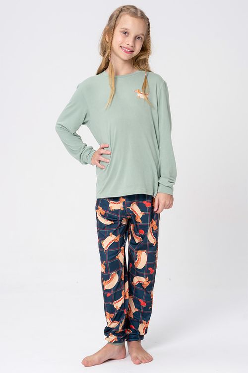 PIJAMA LONGO JUVENIL UNISSEX - HOT DOG