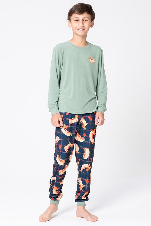 PIJAMA LONGO JUVENIL UNISSEX - HOT DOG