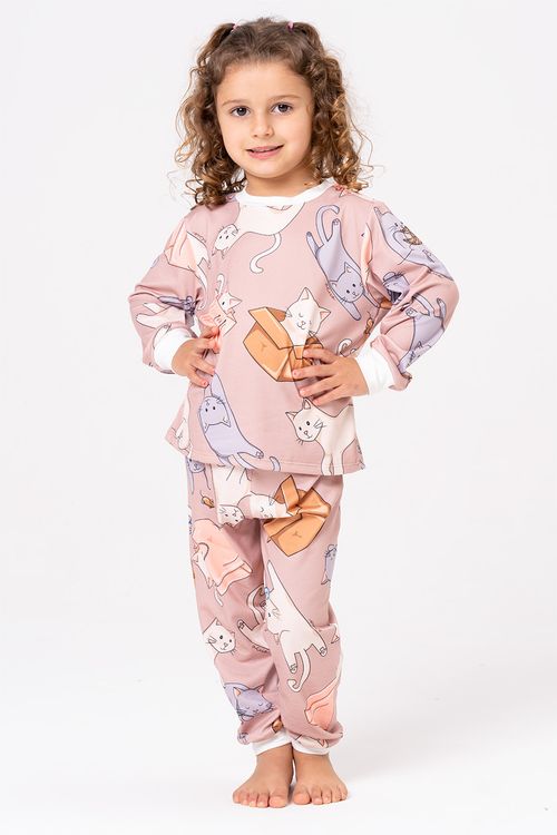 PIJAMA LONGO INFANTIL UNISSEX - GATICES