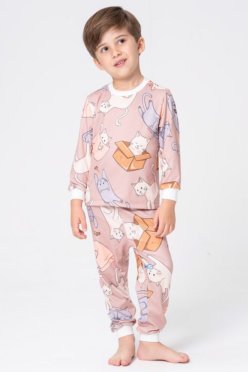 PIJAMA LONGO INFANTIL UNISSEX - GATICES