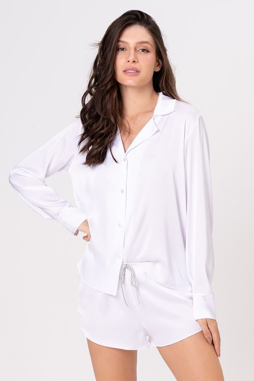 PIJAMA AMERICANO CURTO FEMININO BRANCO - YES, I DO