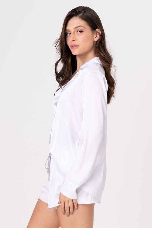 PIJAMA AMERICANO CURTO FEMININO BRANCO - YES, I DO