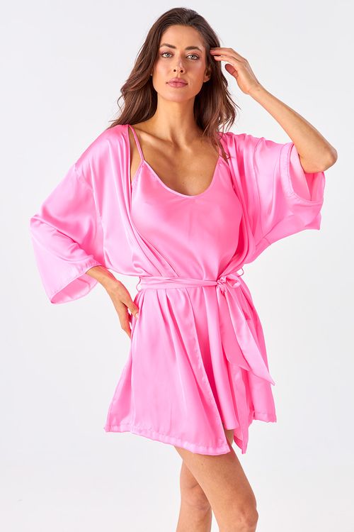 ROBE - CLÁSSICOS ACETINADOS ROSA QUARTZO