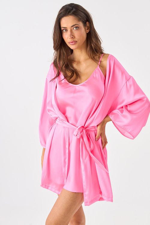 ROBE - CLÁSSICOS ACETINADOS ROSA QUARTZO