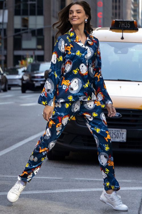 PIJAMA FEMININO AMERICANO ACETINADO - SNOOPY NAUTA