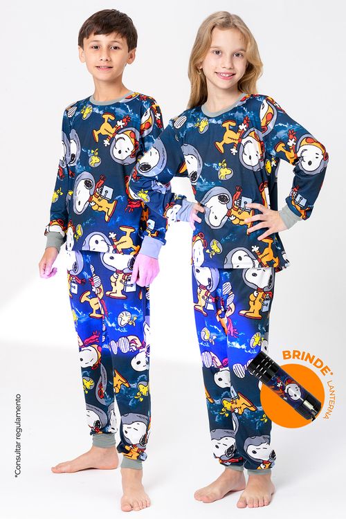PIJAMA LONGO JUVENIL UNISSEX - SNOOPY NAUTA