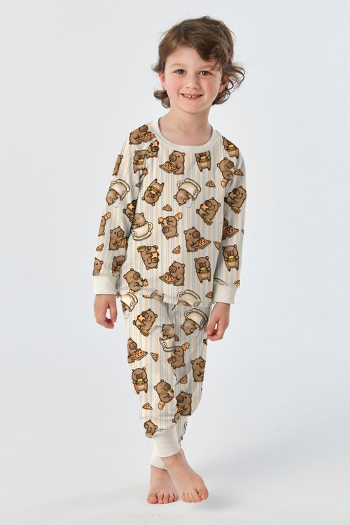 PIJAMA LONGO INFANTIL UNISSEX - MODO CAPIVARA