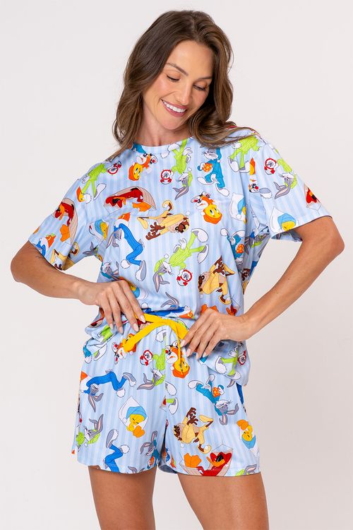 PIJAMA FEMININO CURTO - LOONEY NIGHT