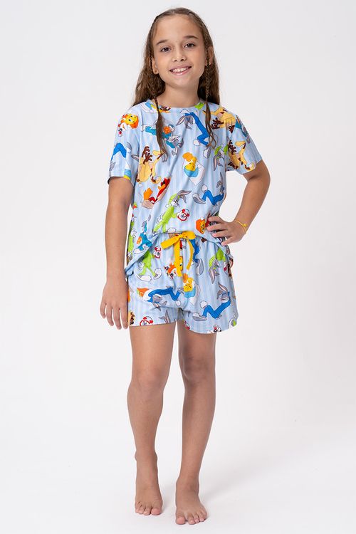PIJAMA CURTO JUVENIL MENINA - LOONEY NIGHT