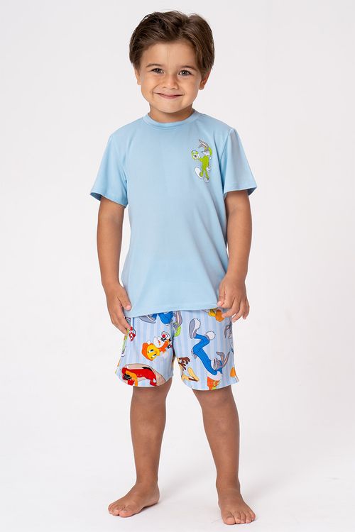 PIJAMA CURTO INFANTIL MENINO - LOONEY NIGHT